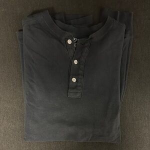 Men's Classic Black Henley Shirt